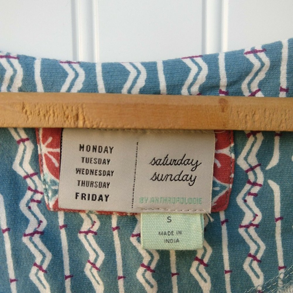 Anthropologie Saturday Sunday Lizzy Jumpsuit Size S Cotton Boho Floral Wide Leg - Picture 6 of 11